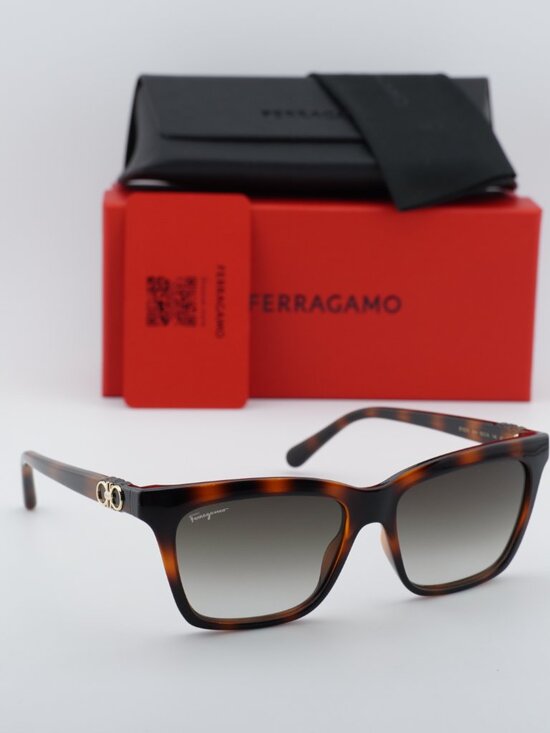 Salvatore Ferragamo SF1027S 214 Square Sunglasses - Havana  display picture 2